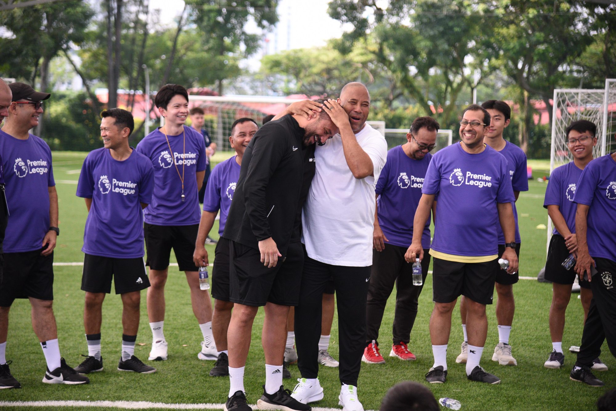 Coaching session with Premier League team